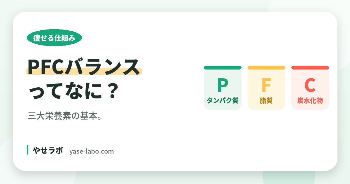 PFCバランスとは？三大栄養素の基本を小学生でもわかるように解説