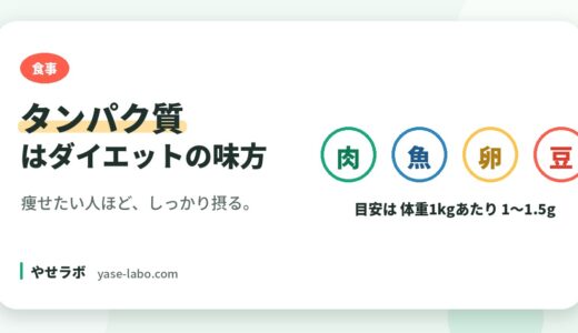 タンパク質がダイエットに大事な理由｜痩せたい人ほど摂るべき栄養